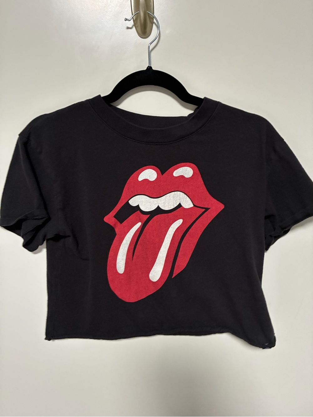 Black Kids Graphic Crop Tee XL 14/16